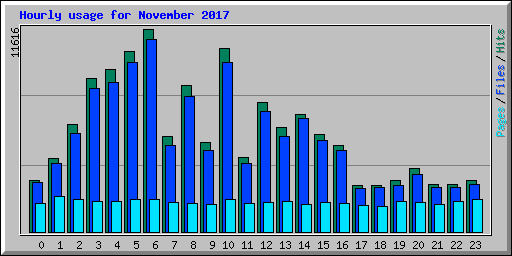 Hourly usage for November 2017