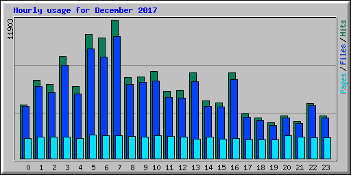 Hourly usage for December 2017